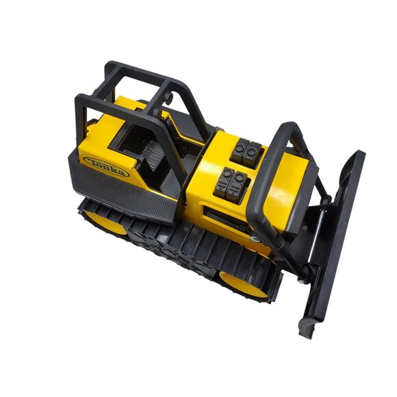 Vintage 1999 Tonka Steel/Plastic Bulldozer Construction Vehicle Durable Yellow & - Picture 4 of 7